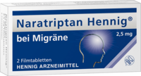 NARATRIPTAN Hennig bei Migräne 2,5 mg Filmtabl.